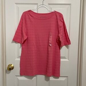 Charter Club Pink Boxy Relaxed T-Shirt